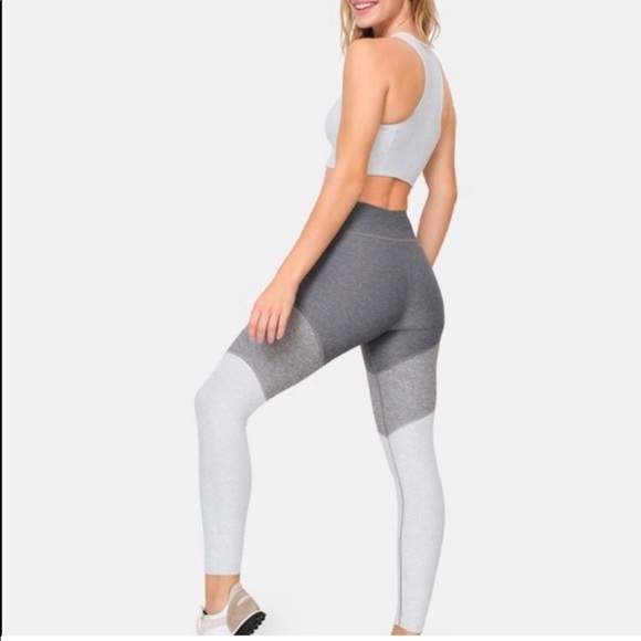 Outdoor Voices Pants - Outdoor Voices Gray Ash Dove Springs 7/8 Legging Colorblock High Rise Small
